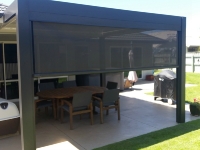 Louvre roof with Ziptrak screen